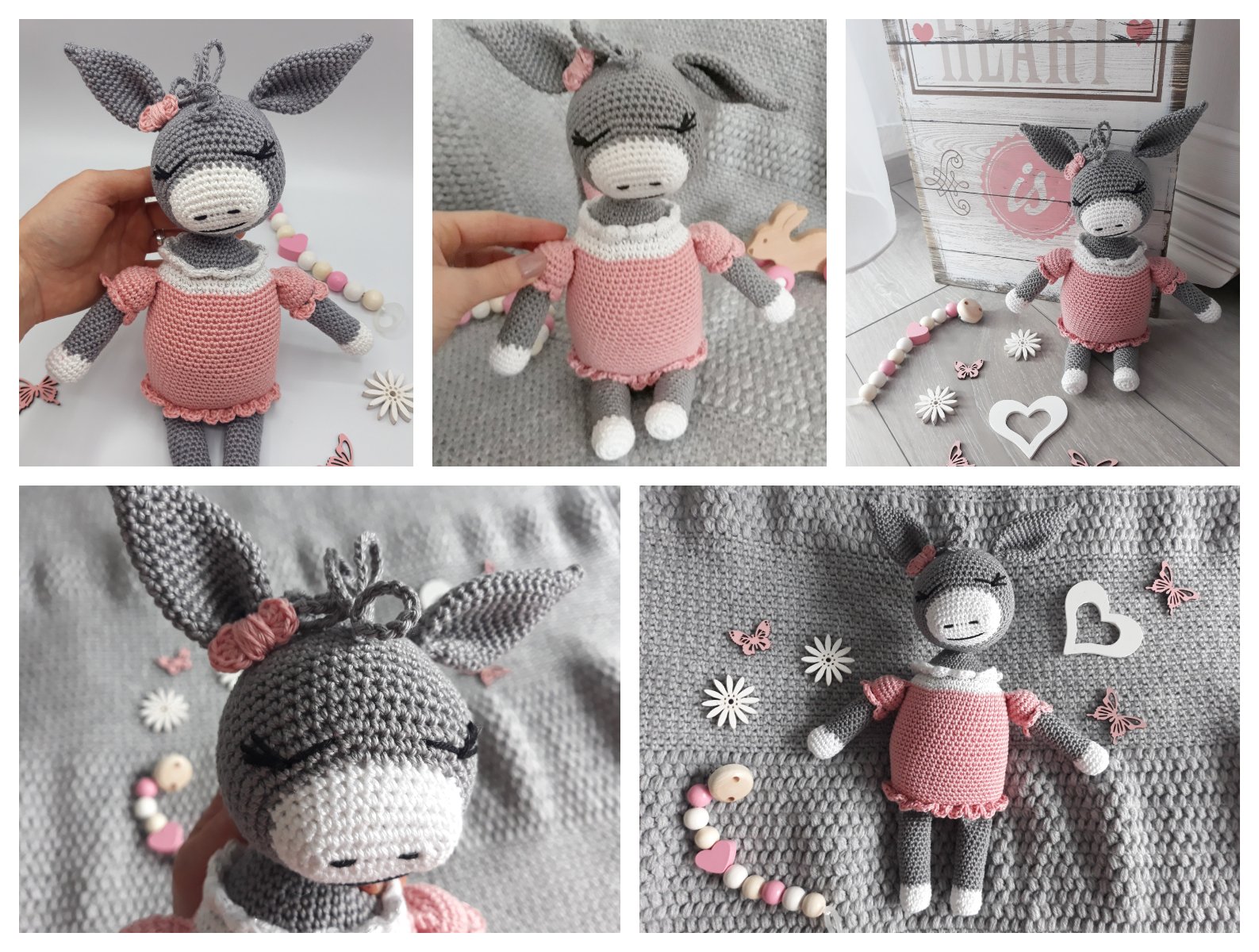 Blog-Inhaltsbild für 'Esel Bella, kostenlose Häkelanleitung'